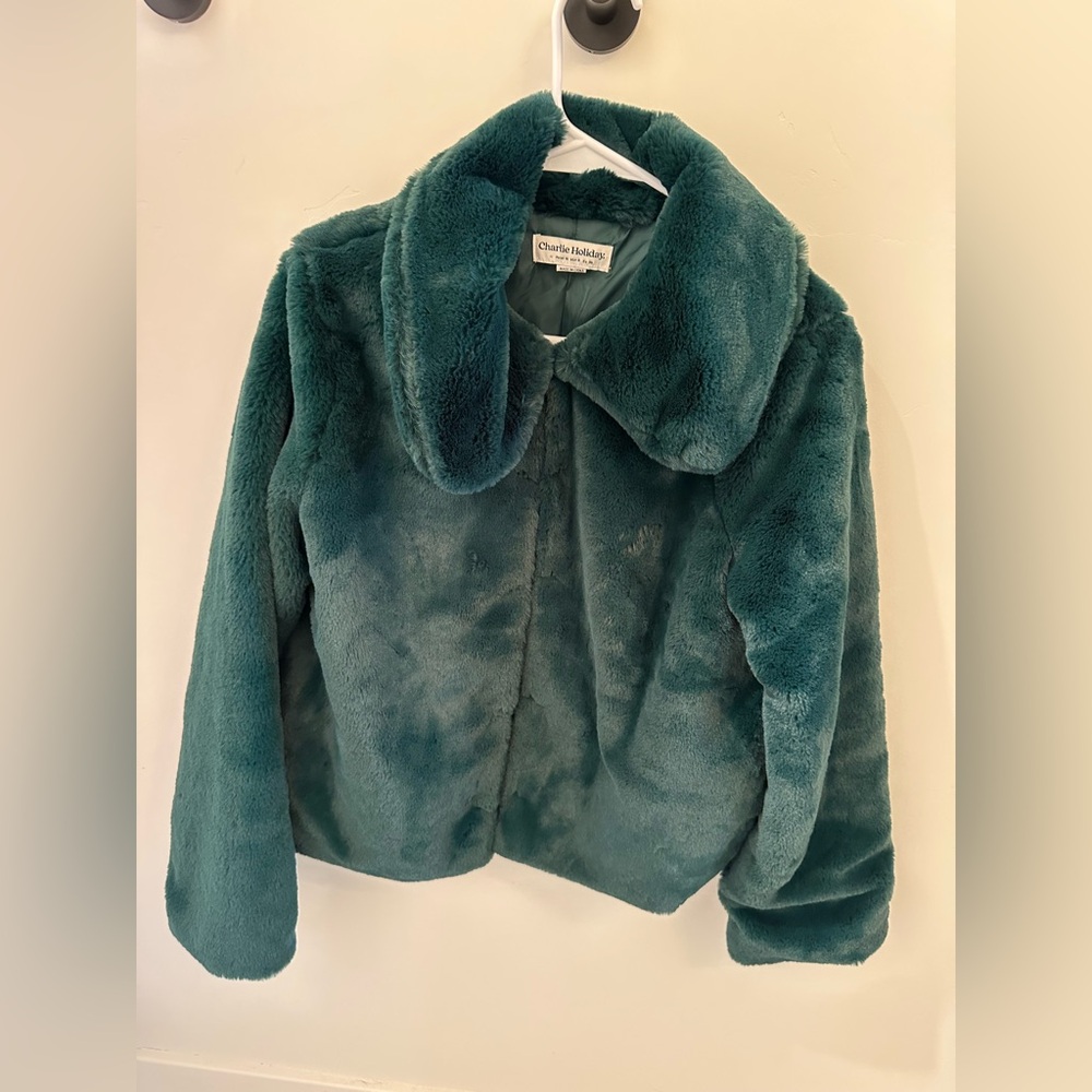 Charlie Holiday Faux Fur Cropped Coat